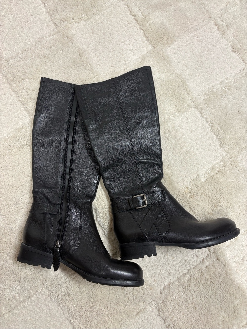 Franco Sarto Black Leather Boots